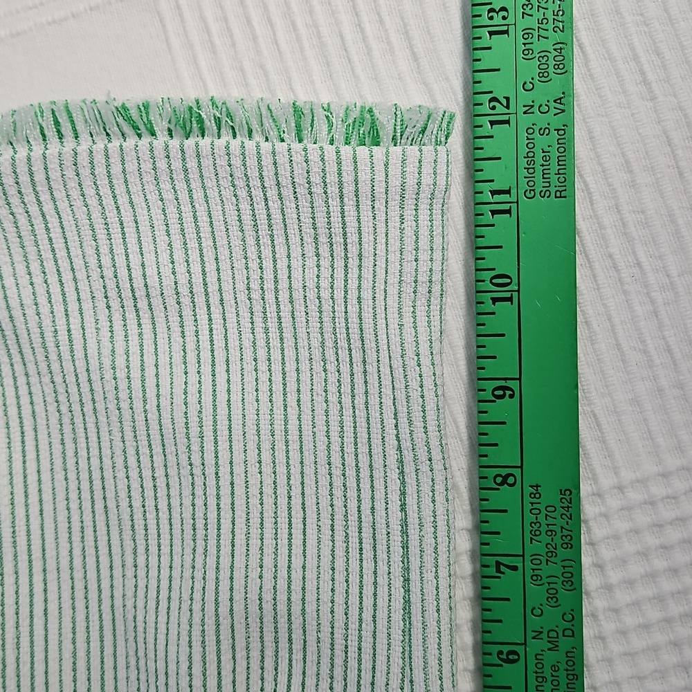 Preston & York Judith Boucle Tweed Round Neck Jacket: Green/White Stripe:Size- 8 - Picture 13 of 14